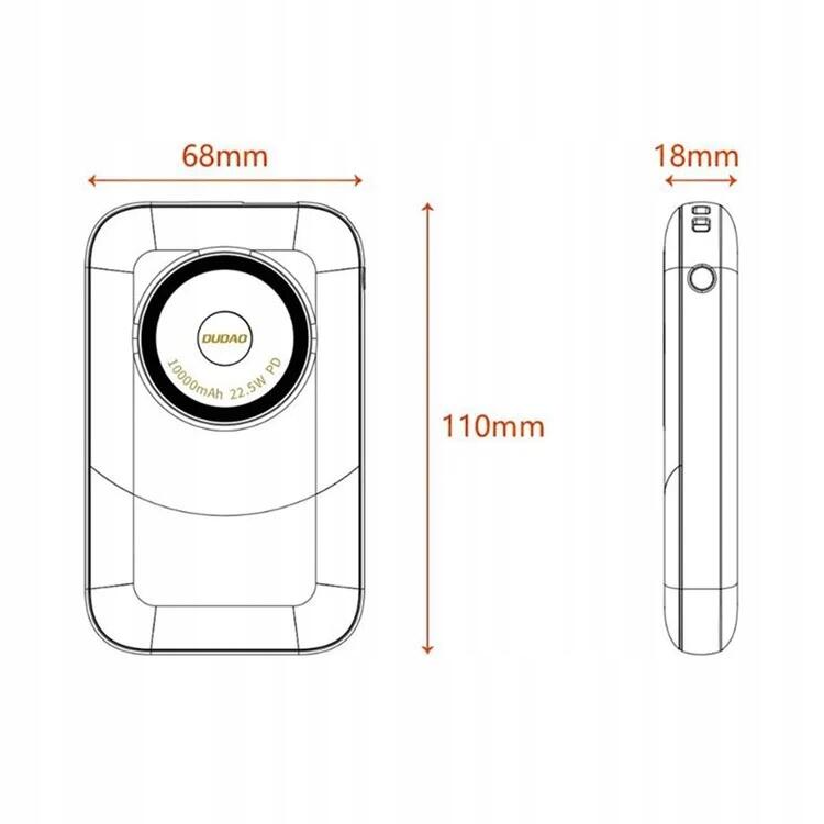 Powerbank Dudao k21 mini 10000mah 22.5w 4/7