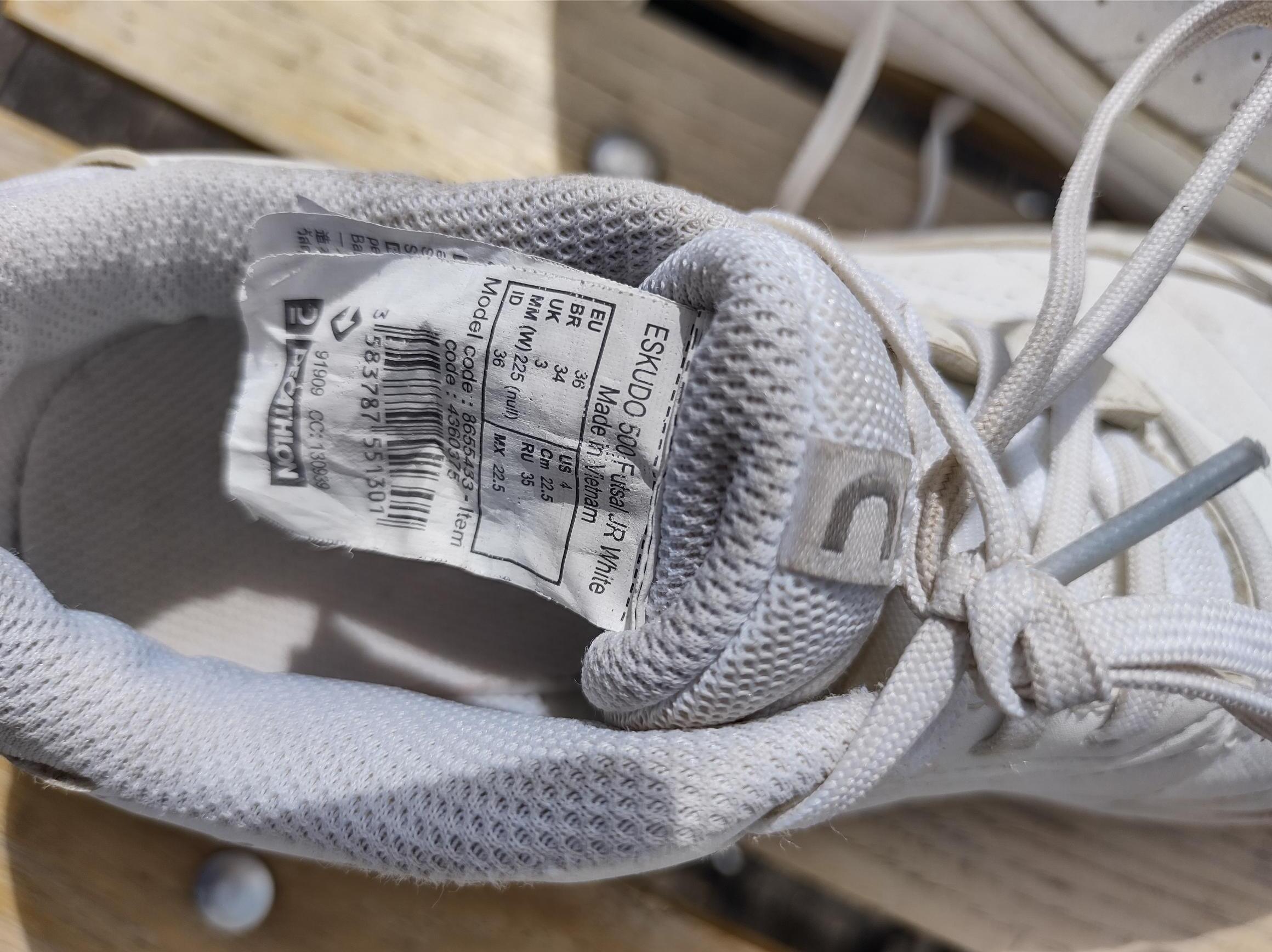Tussen Particulieren - ESKUDO 500 futsal JR Witte sportschoenen 3/5