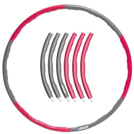 Fitness Hula Hoop Reifen - 100 cm - 1,8 kg - Rosa/Grau