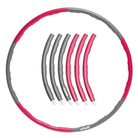 Fitness Hula Hoop Reifen - 100 cm - 1,5 kg - Rosa/Grau
