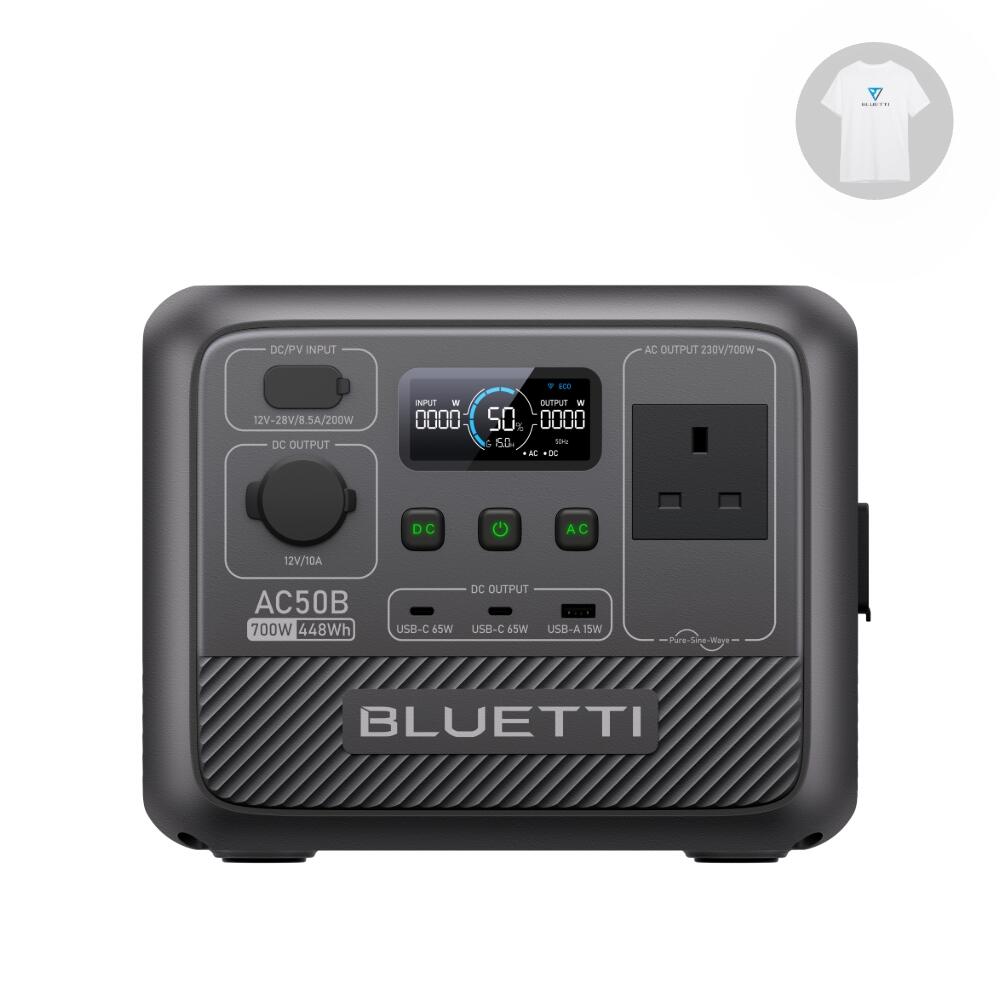 BLUETTI BLUETTI Portable Power Station AC50B,700W/448Wh, for Camping, Emergency,Travel