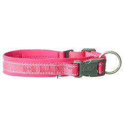 Collier rembourré Casual ECO pour chiens rose MEDIUM 45 cm