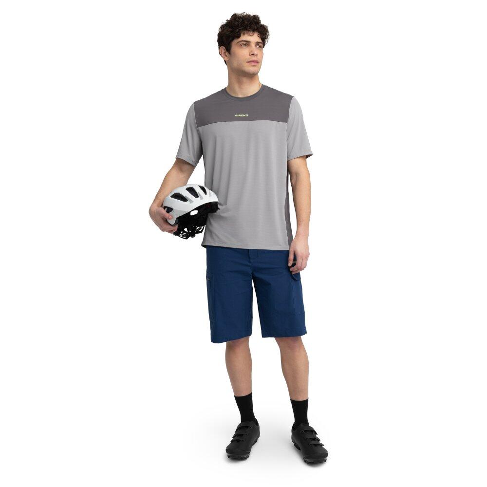 Camiseta manga corta MTB hombre ciclismo MTB Berm Gray Gris 3/6