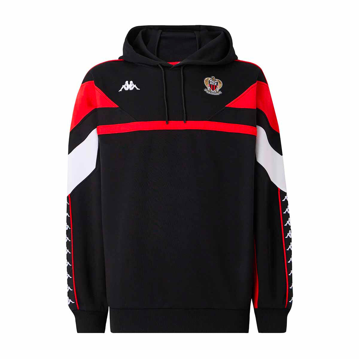 Kappa - Hoodie 222 Banda Fligrood Homme Ogc Nice 25/26 - Sweat-shirt - Noir - Decathlon