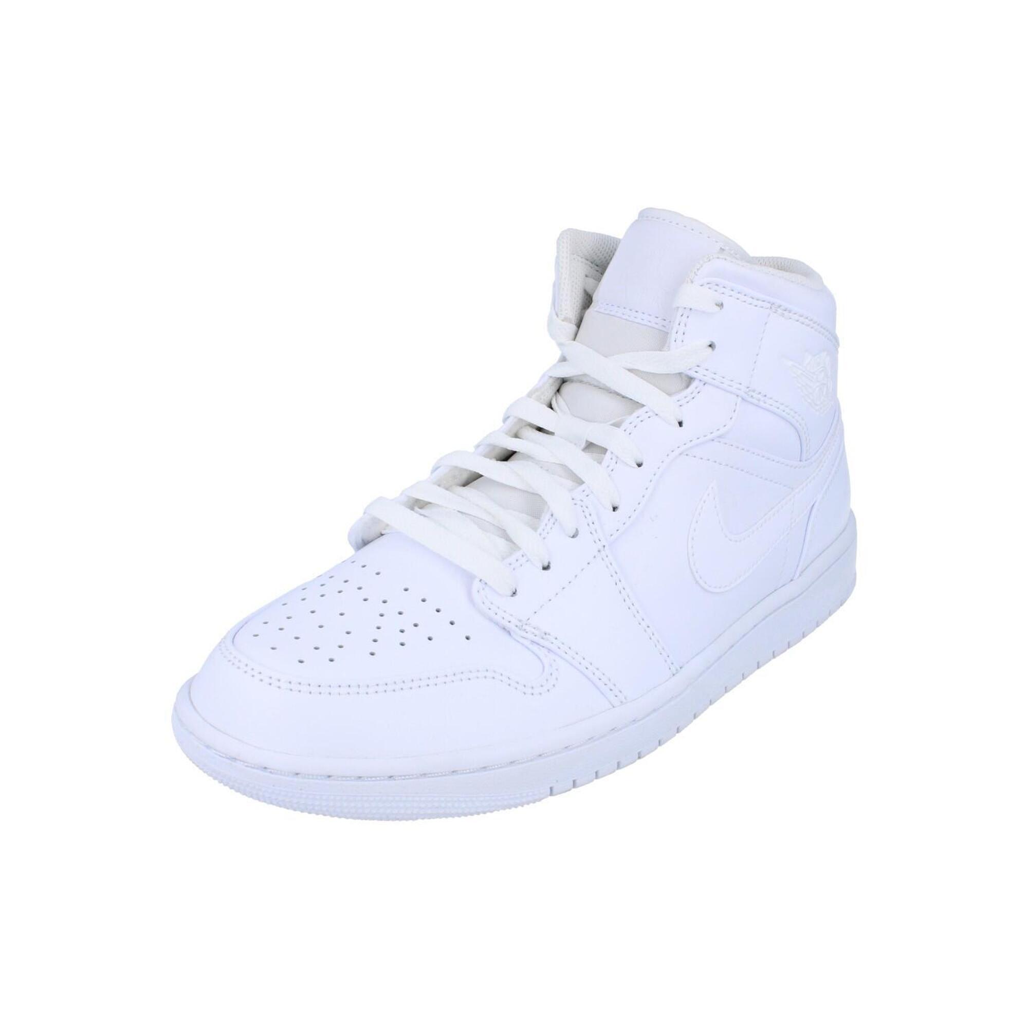 Nike - Chaussures Universel Hommes Nike Air Jordan 1 Mid - Chaussures De Sport - Blanc - Decathlon