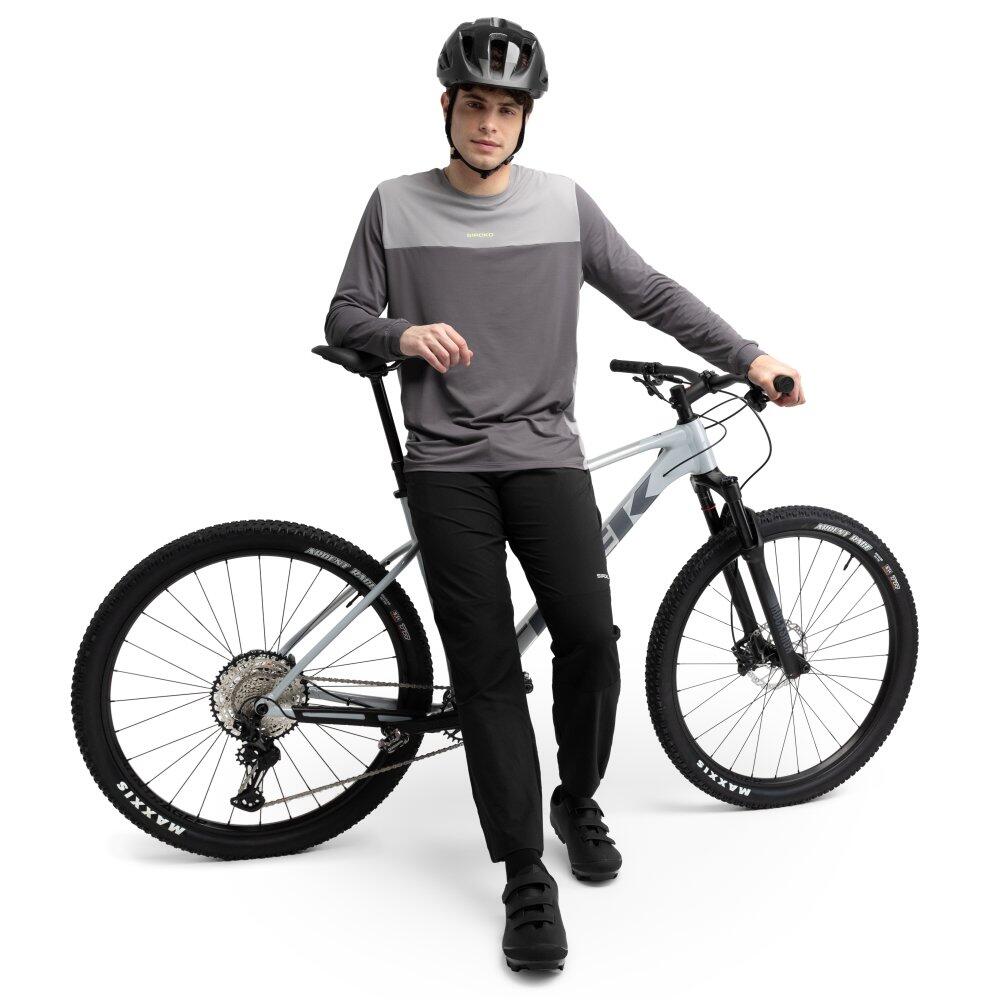 Camiseta manga larga MTB hombre ciclismo MTB Endo Gray Gris 3/6