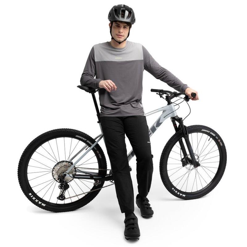 Tricou MTB cu mânecă lungă pentru bărbați MTB Endo Gray Gri