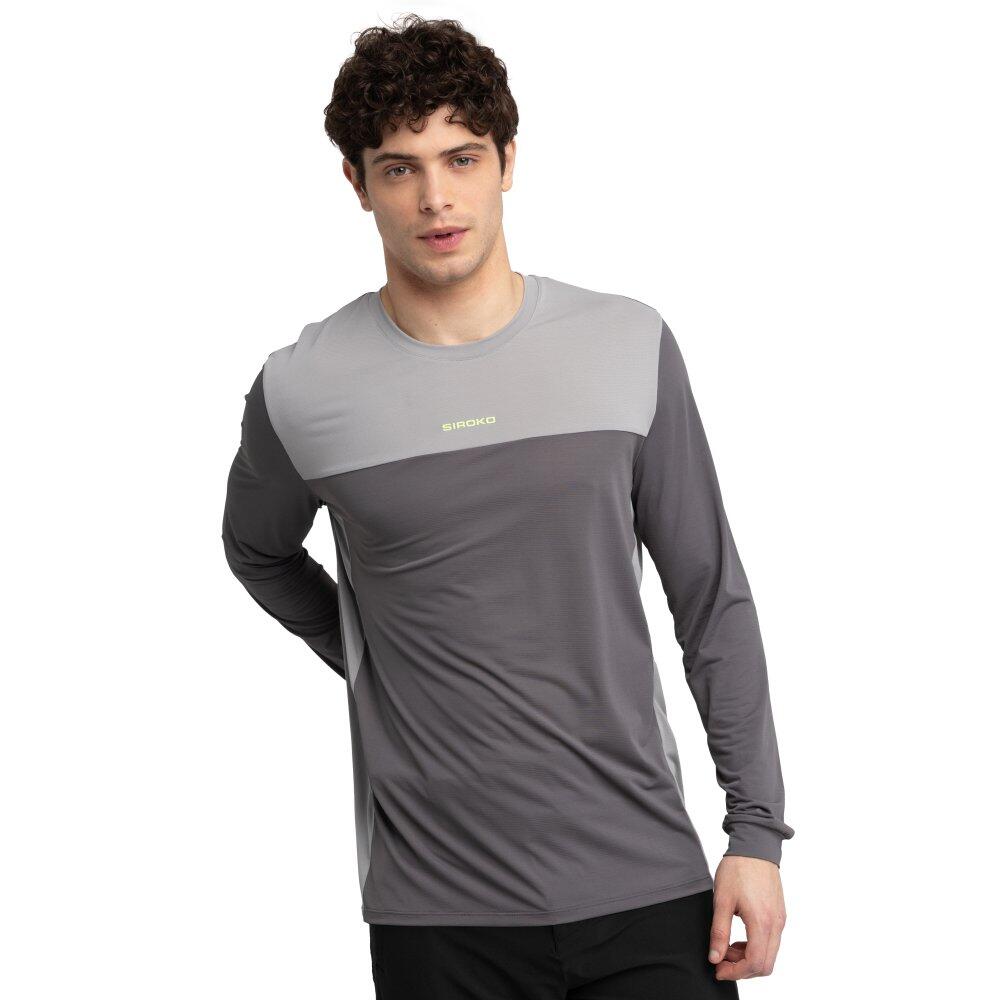 SIROKO Men Cycling 's long sleeve mtb jersey MTB Endo Gray Grey