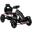 HOMCOM Go-Kart cu Pedale din PP și Metal cu Frână de Mână Negru