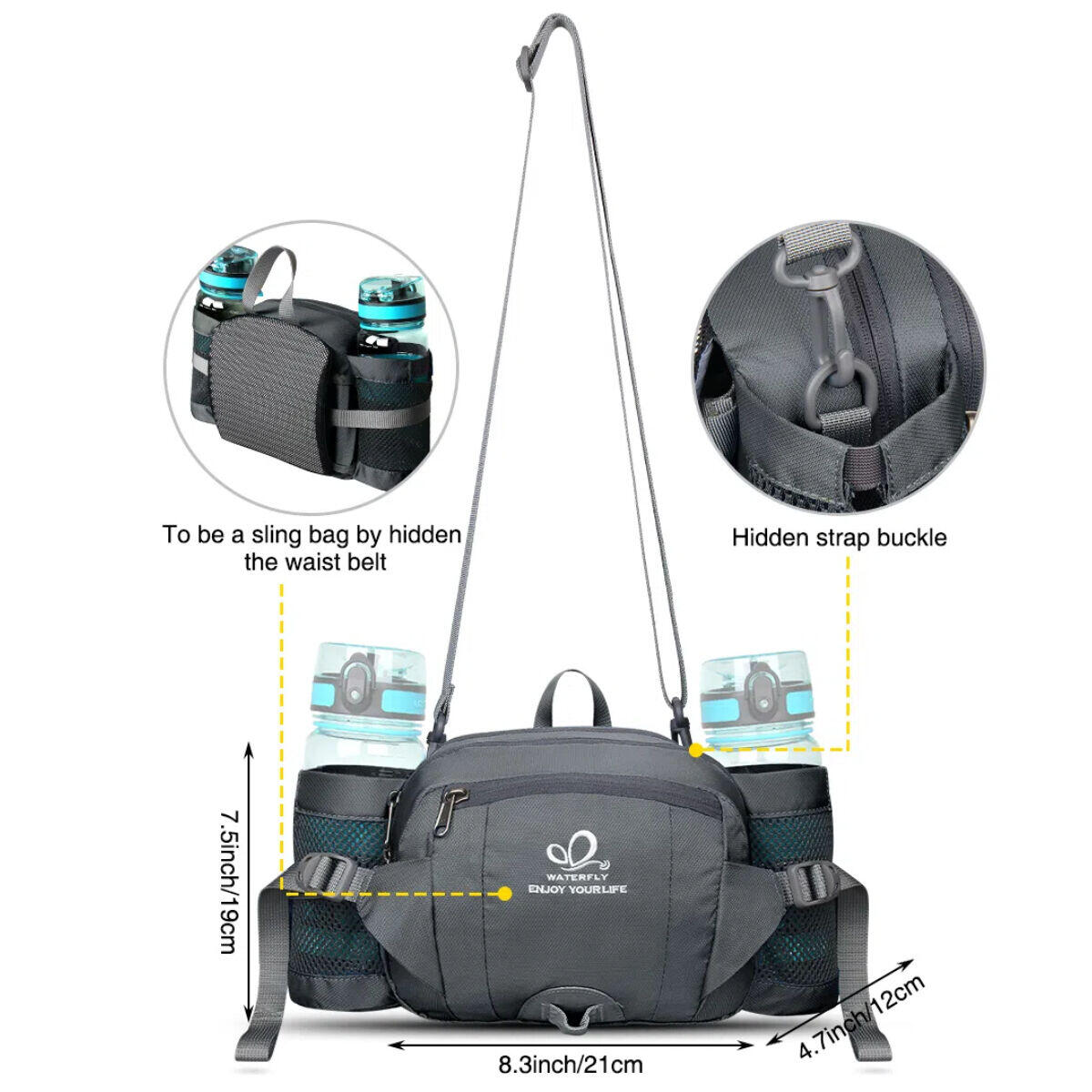 Borsa Sportiva e da Viaggio Waterfly Utility Max 2.0 Grigio 3/5