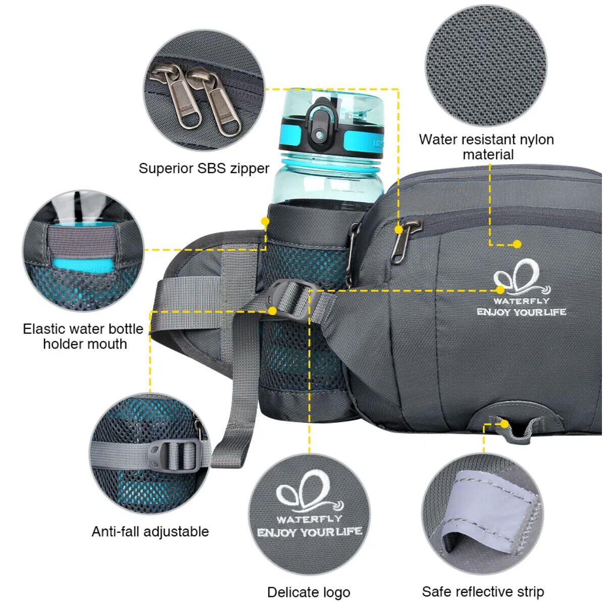 Borsa Sportiva e da Viaggio Waterfly Utility Max 2.0 Grigio 5/5