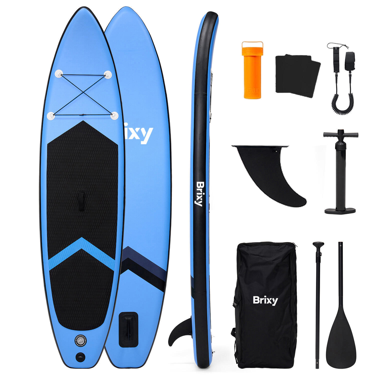 NO BRAND SUP Board Aufblasbar - 305 cm - Komplettset - Max 150 kg - Paddleboard - Blau