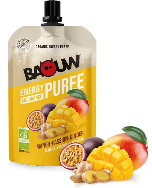 BAOUW Baouw Energy Endurance – Purea di Mango, Frutto della Passione e Zenzero Pack 5
