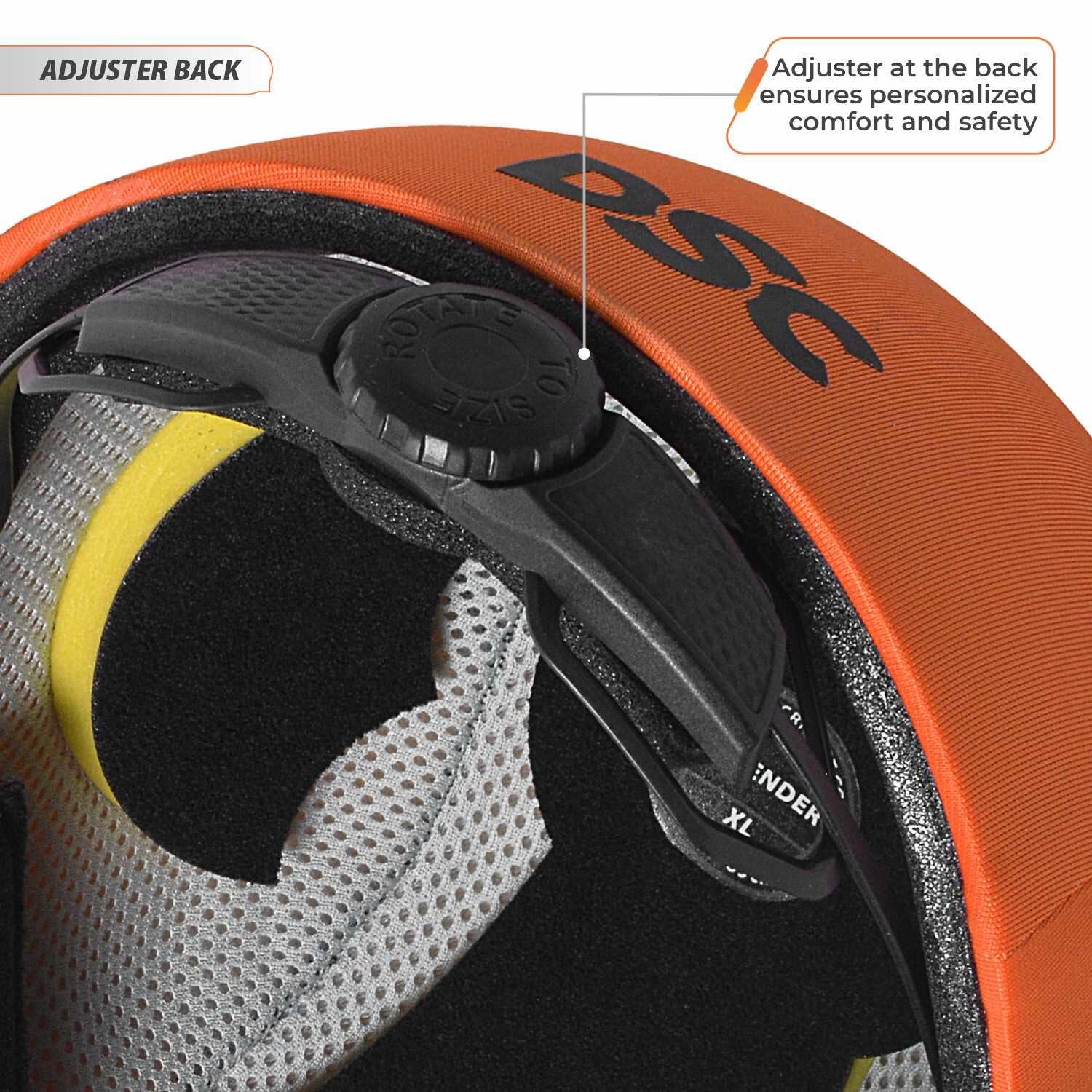DSC Defender Crickethelm XL – Orange | Leichtgewicht | Verstellbare Grill 2/7