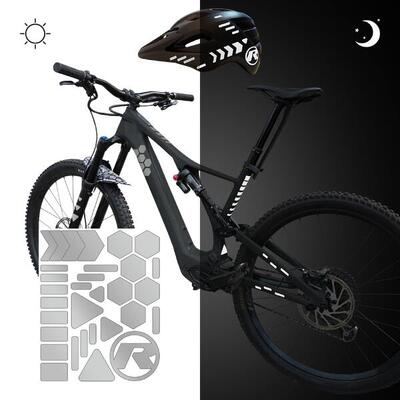reflektierende Aufkleber Sticker Fahrrad Helm Reflektor Folie MTB für Sicherheit