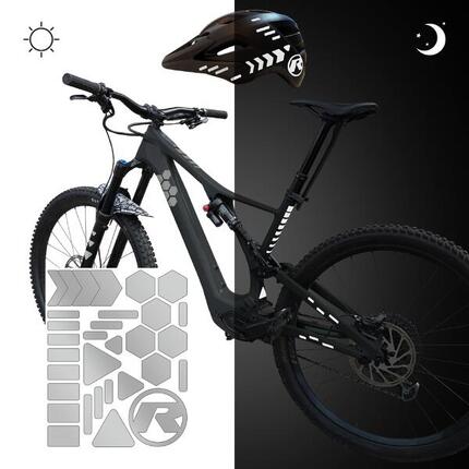 reflektierende Aufkleber Sticker Fahrrad Helm Reflektor Folie MTB für Sicherheit