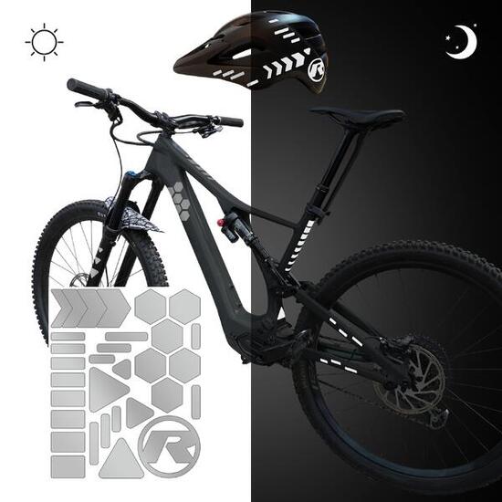 reflektierende Aufkleber Sticker Fahrrad Helm Reflektor Folie MTB für Sicherheit