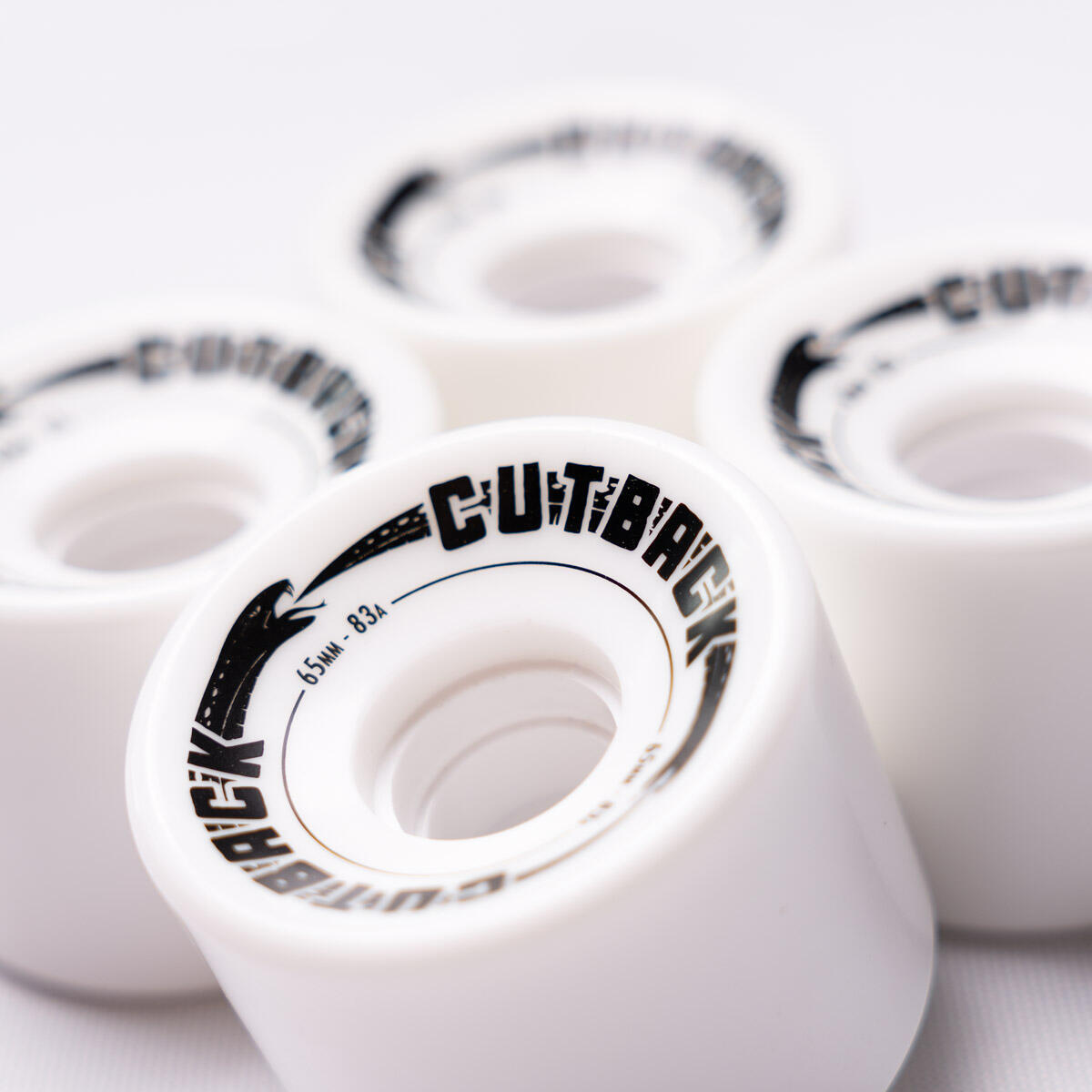 Koła do Longboardu Deskorolki Cutback Surfskates Infinity White 65mm 2/3