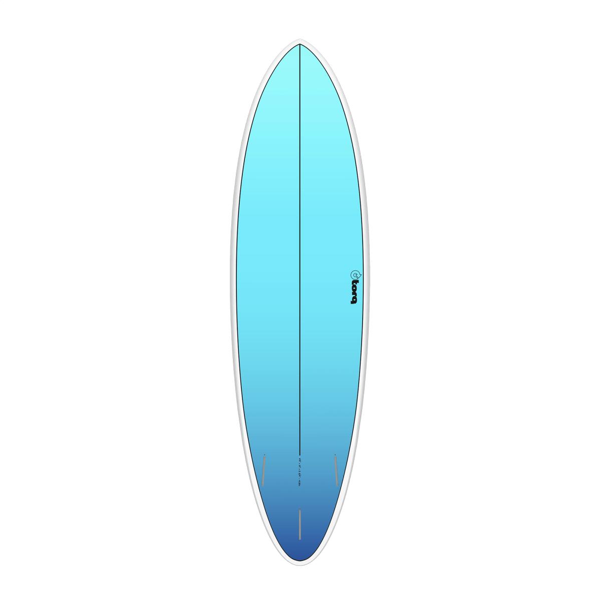 Fun Tet Retro Fade Blanc Rail  - Planche De Surf Funboard 6'8 2/7