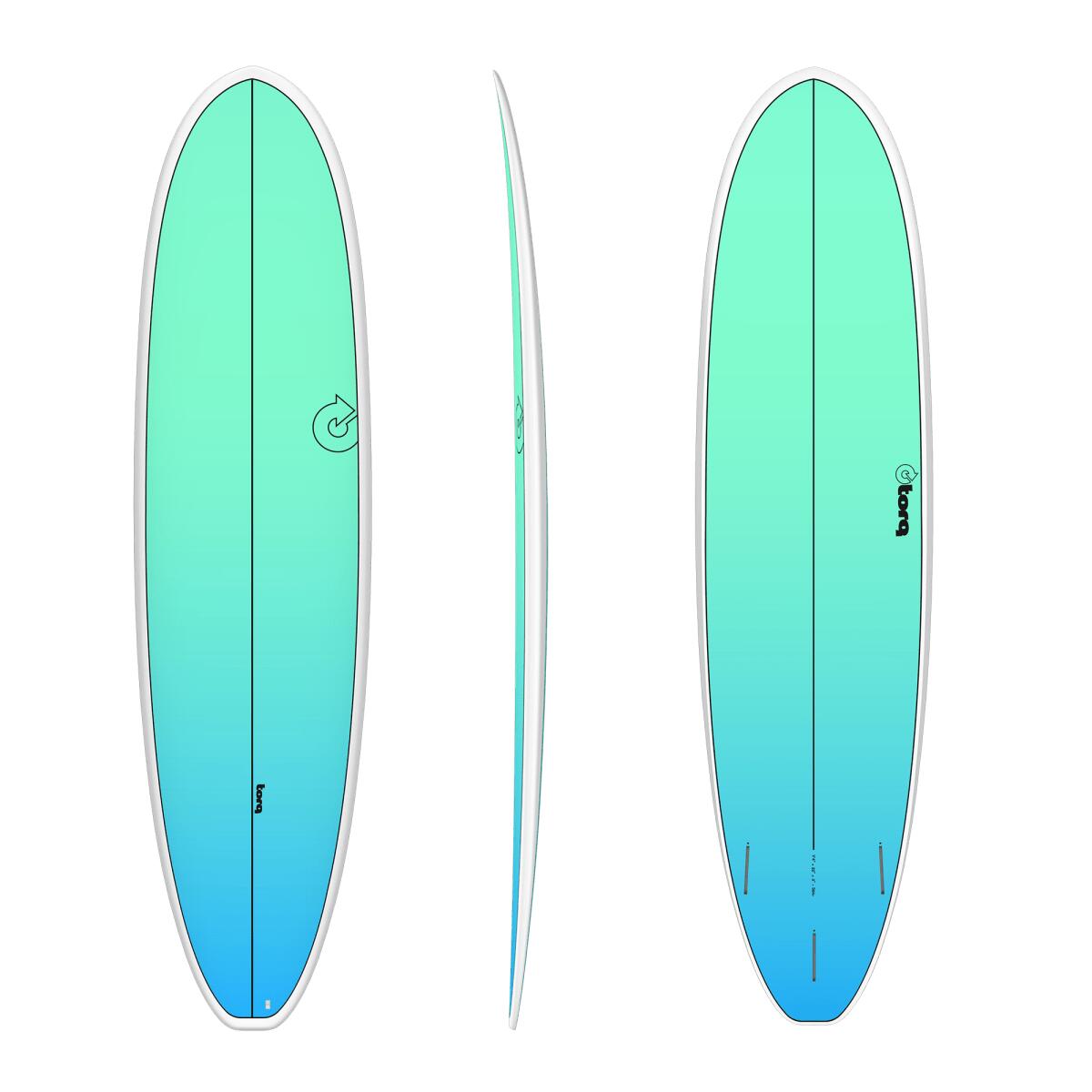 Fun V+ Tet Retro Fade Blanc Rail 7'4" - Planche De Surf Funboard 7'4 4/7