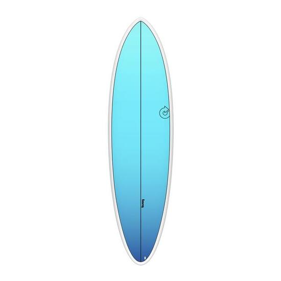 Fun Tet Retro Fade Blanc Rail - Planche De Surf Funboard 6'8
