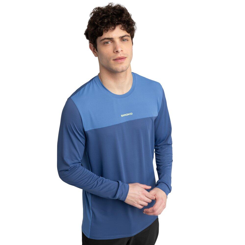 SIROKO Pánský MTB dres s dlouhým rukávem MTB Endo Blue