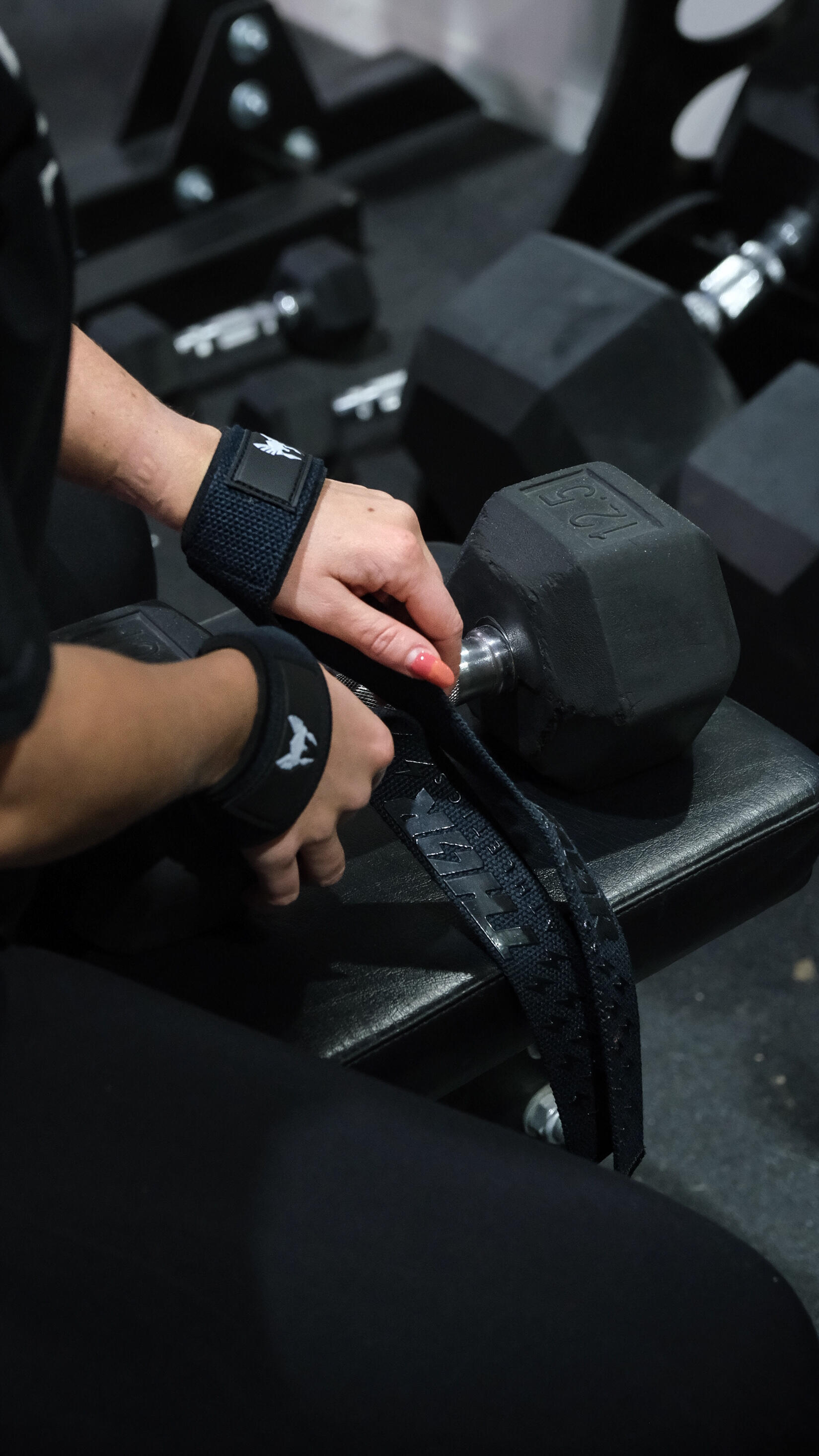 Sangles de levage - Sangle de Tirage Musculation - Grip Supplémentaire - Bleu 2/4