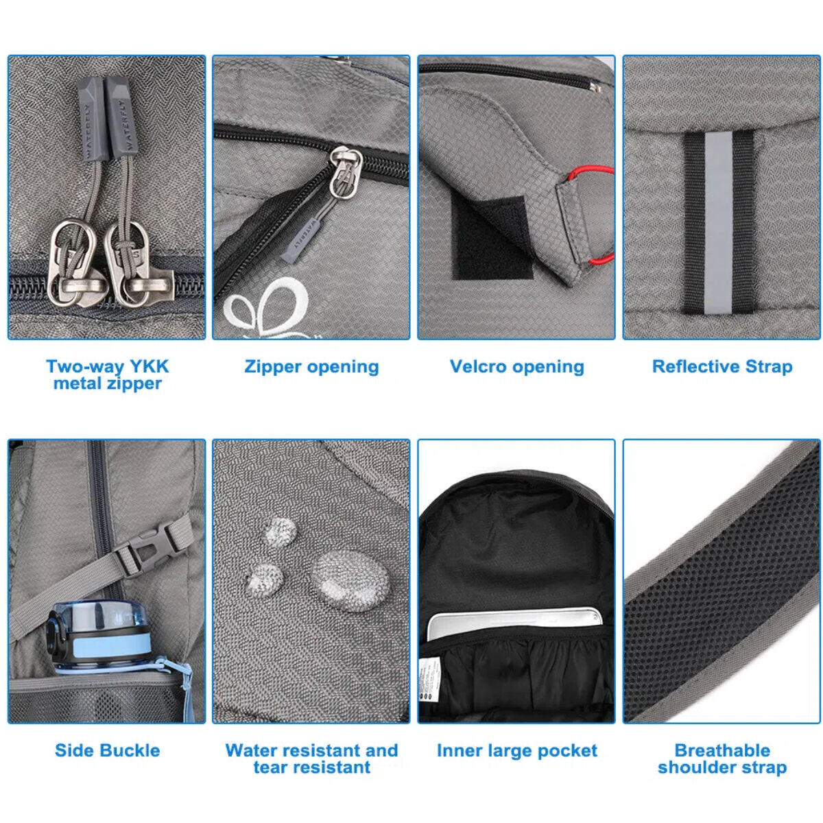 Sac à dos de Sport Waterfly TransformerX Gris 3/5