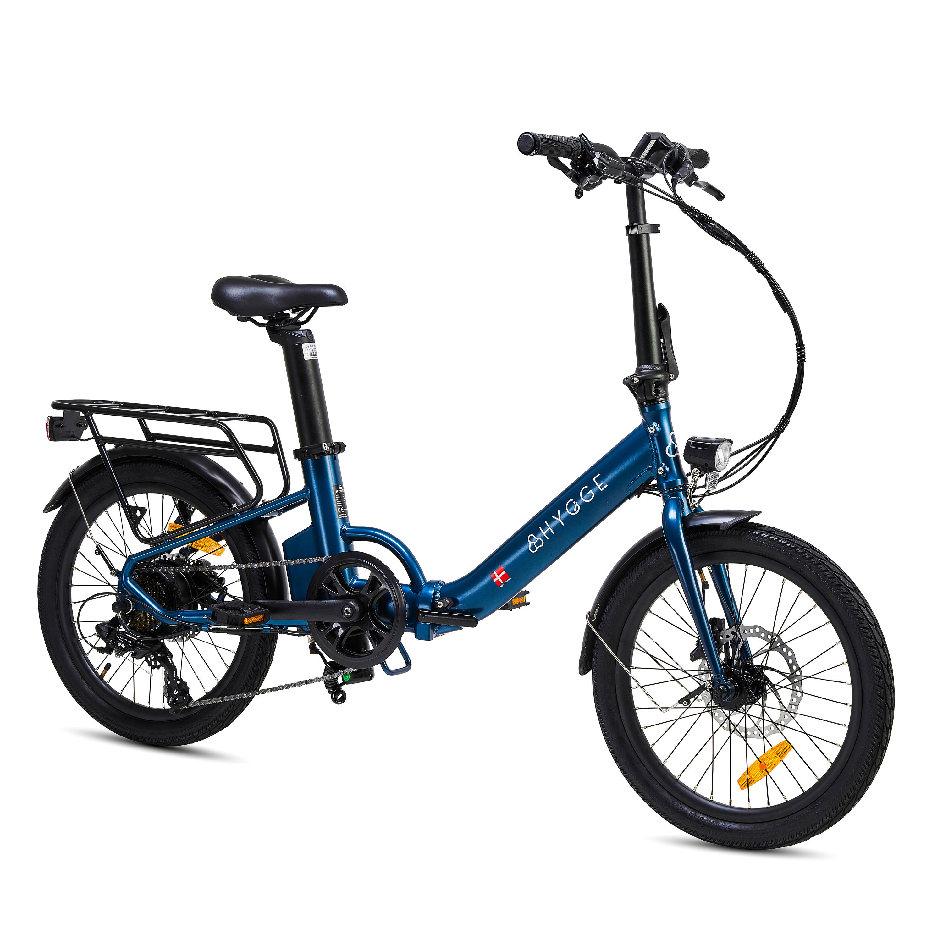 HYGGE BIKES Virum Step 2025 - Faltbares Ultralight E-Bike 36V 10Ah - Saphirblau