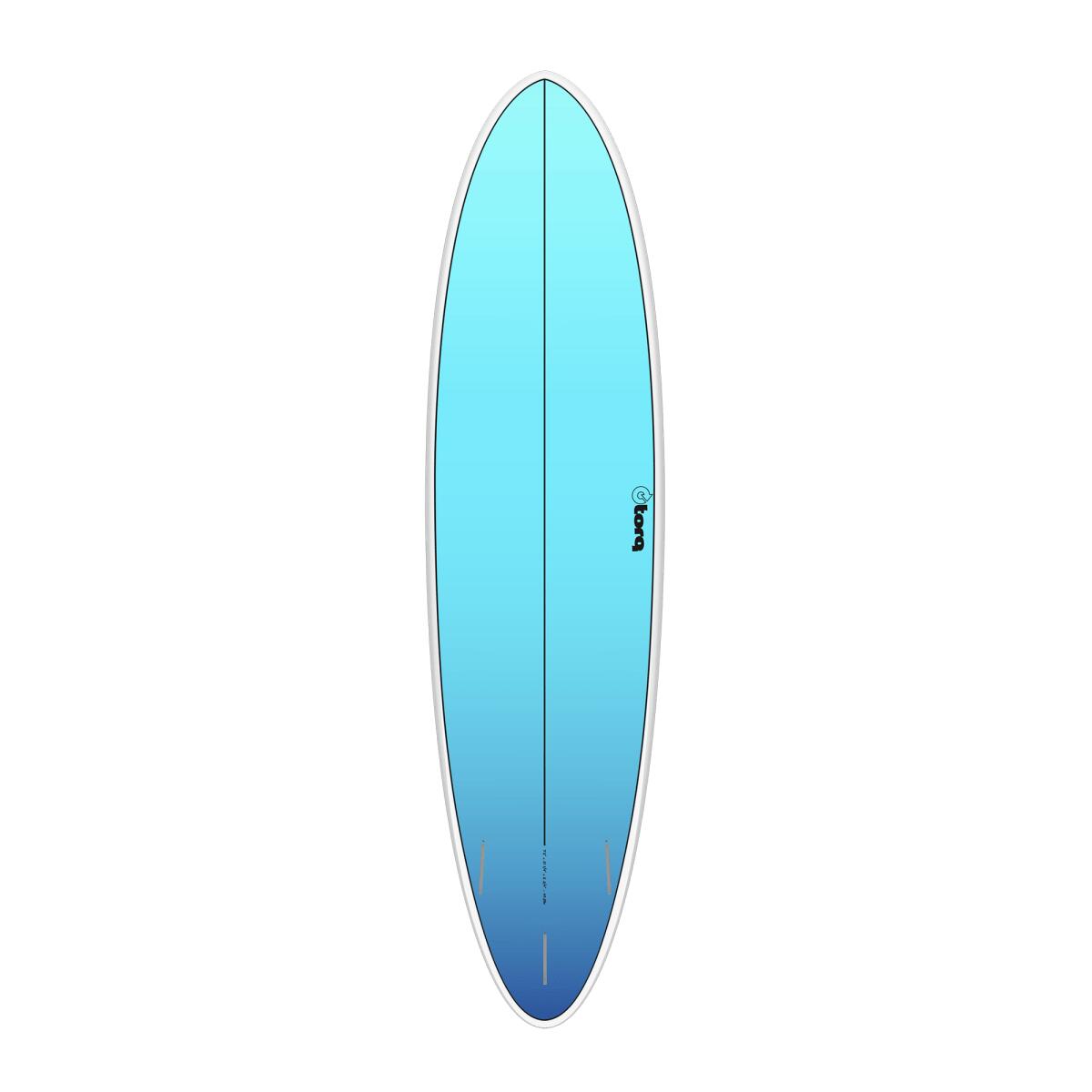 Fun Tet Retro Fade Blanc Rail  - Planche De Surf Funboard 7'2 2/7