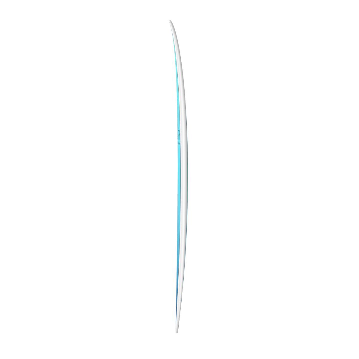 Fun Tet Retro Fade Blanc Rail  - Planche De Surf Funboard 7'2 3/7