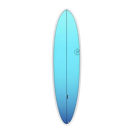 Fun Tet Retro Fade Blanc Rail - Planche De Surf Funboard 7'2
