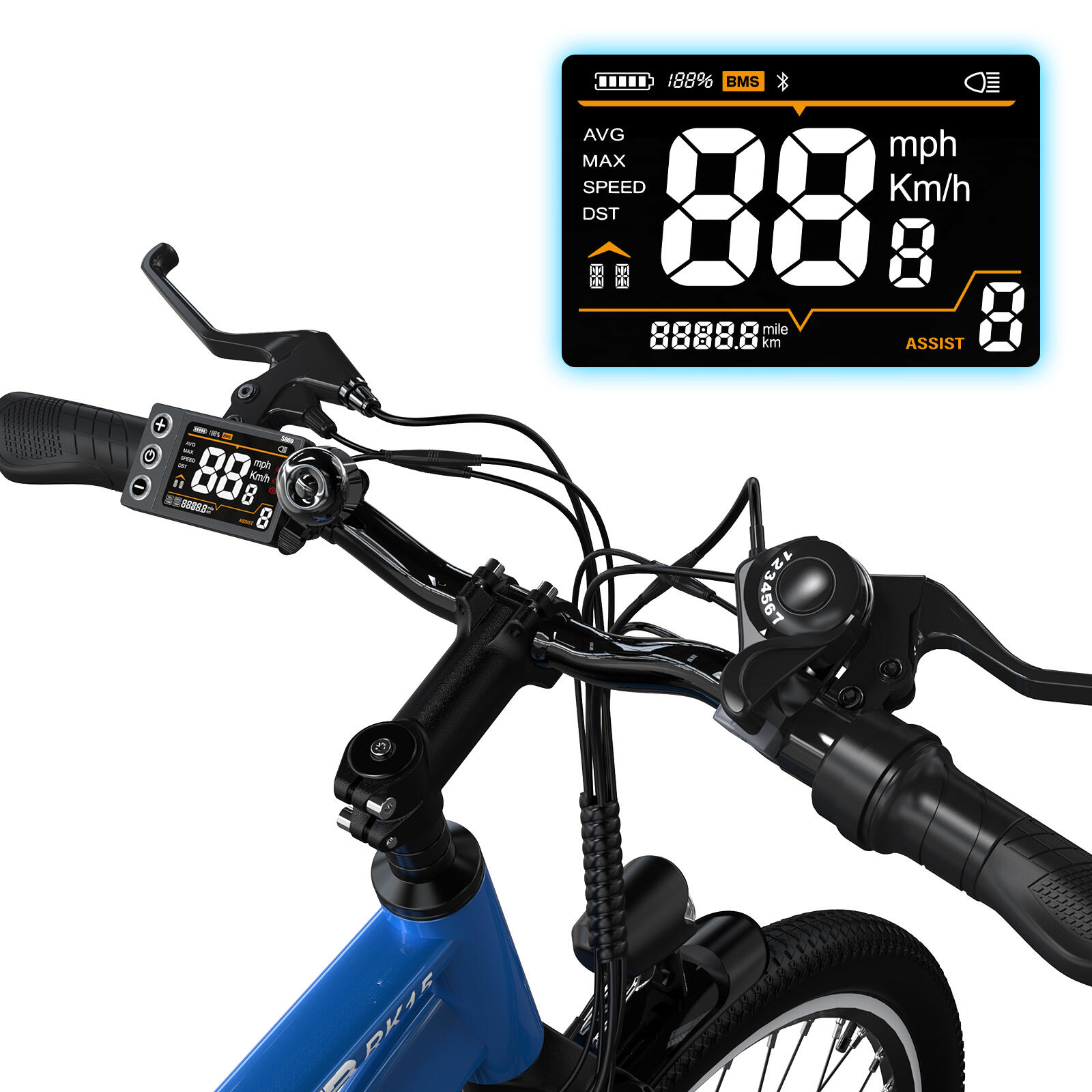 Bicicletta Elettrica per Adulti 26", E-Bike, 30-50 km, RCB-RK15 5/8