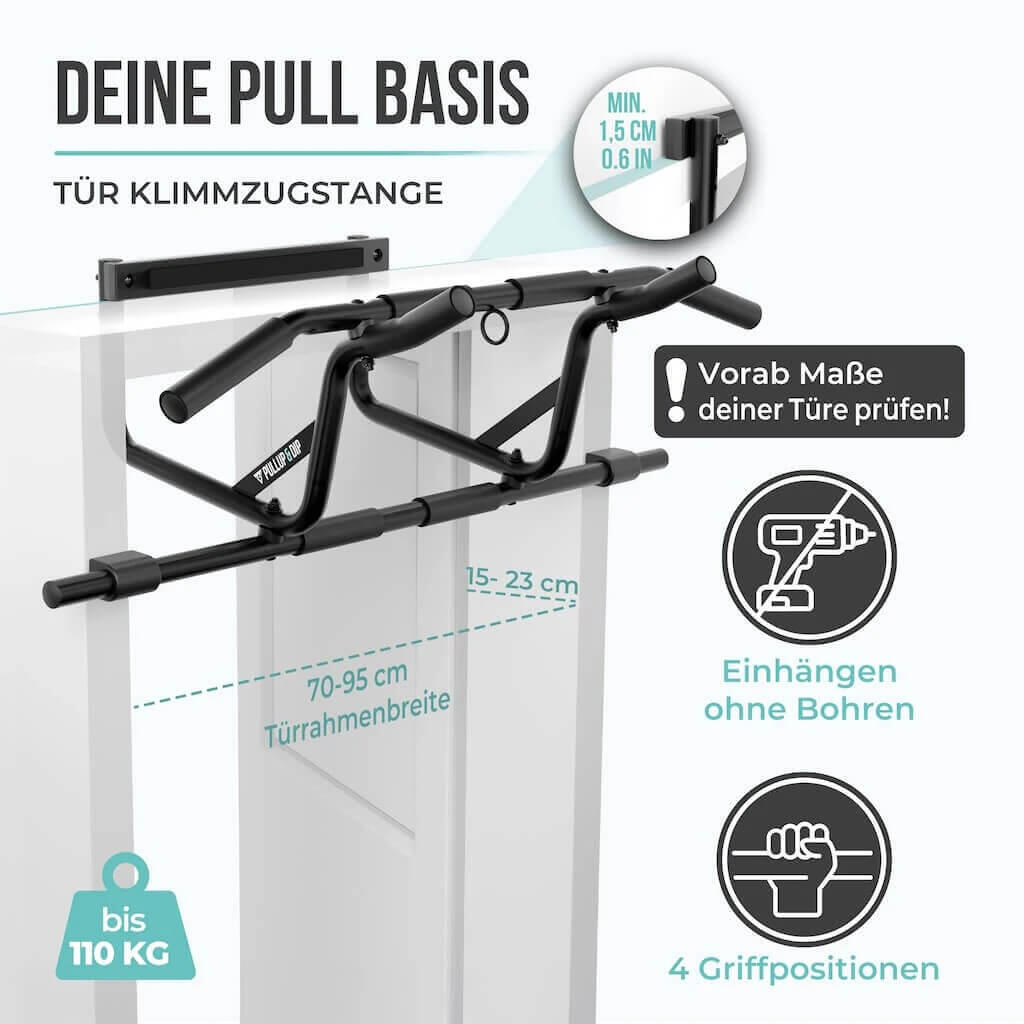 Dip Station + Tür Klimmzugstange Bundle 3/8