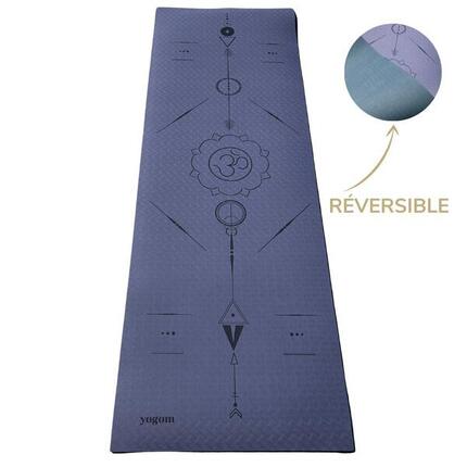 Tapis de yoga épais Yomad Om Violet 8 mm