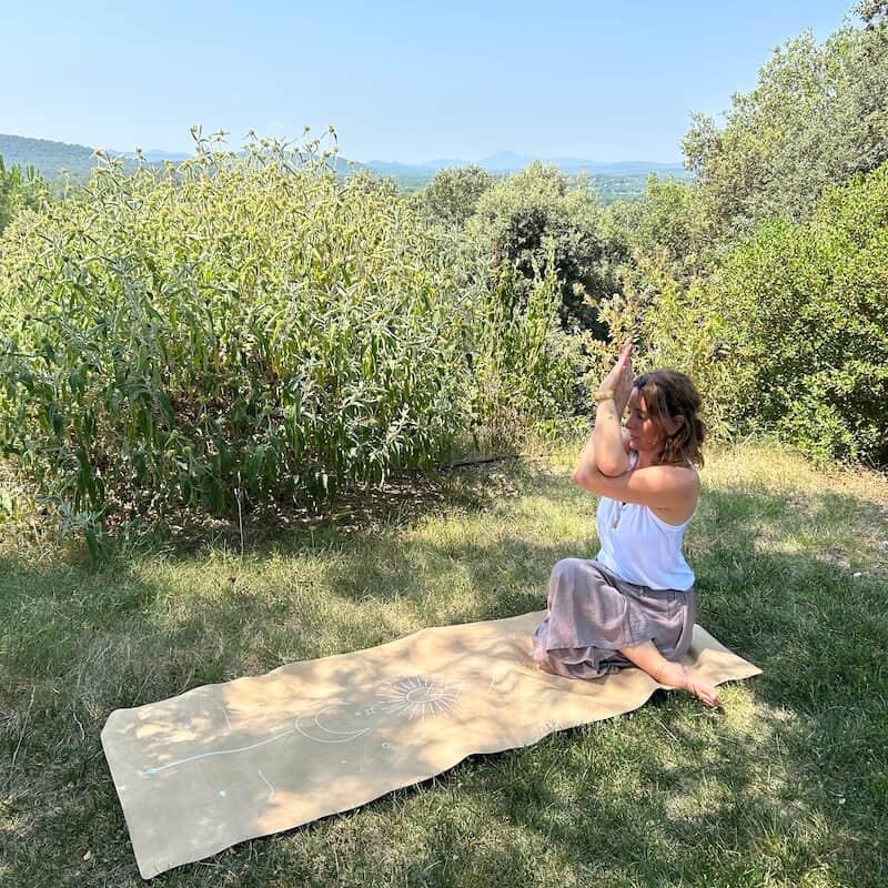 Tapis de yoga Voyage Lune Vanille 2/5