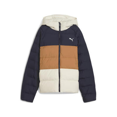 Pufferjack met capuchon voor jongeren puma new navy blue