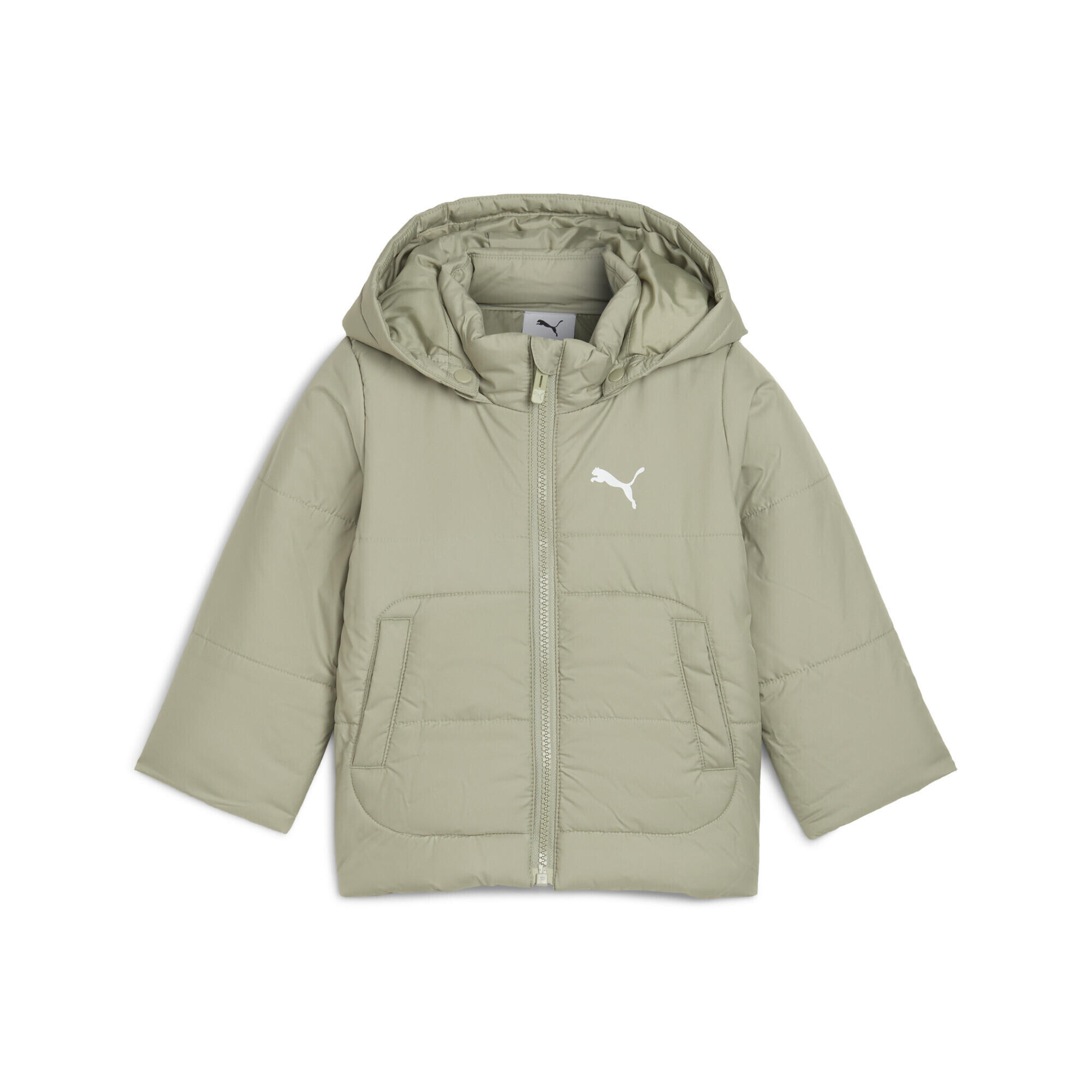 Kurtka ocieplana dla małych dzieci Minicats z kapturem PUMA Lux Army Green