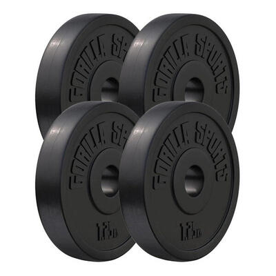 Halterschijven set 5 kg - 4 x 1.25 kg - kunststof - 30 mm