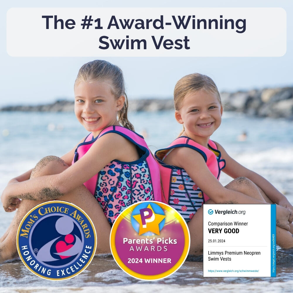 Limmys Premium neopreen zwemvest  kinderen - trekkoord tas inbegrepen 2/8