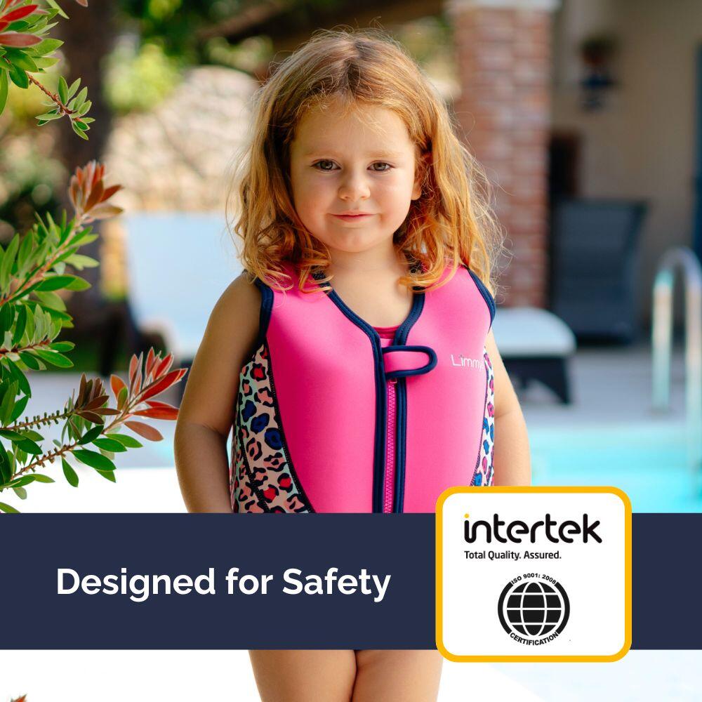 Colete de natação infantil de neoprene premium com bolsa com cordão 5/9