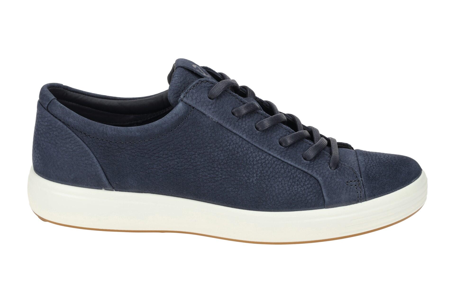 Ecco Soft 7 Schuhe dunkelblau Nubuck Sneaker 470364 7/7
