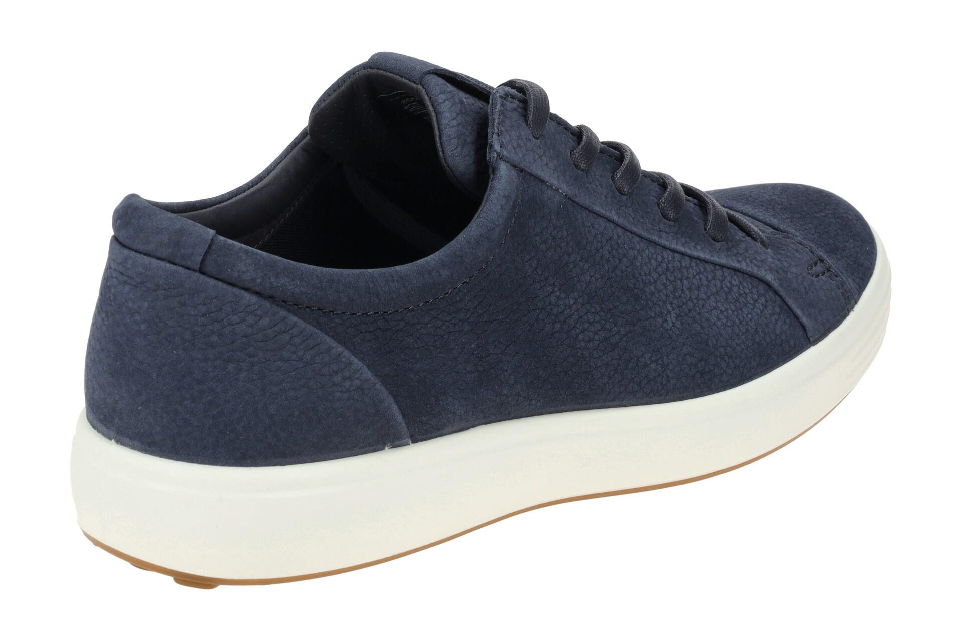Ecco Soft 7 Schuhe dunkelblau Nubuck Sneaker 470364 6/7