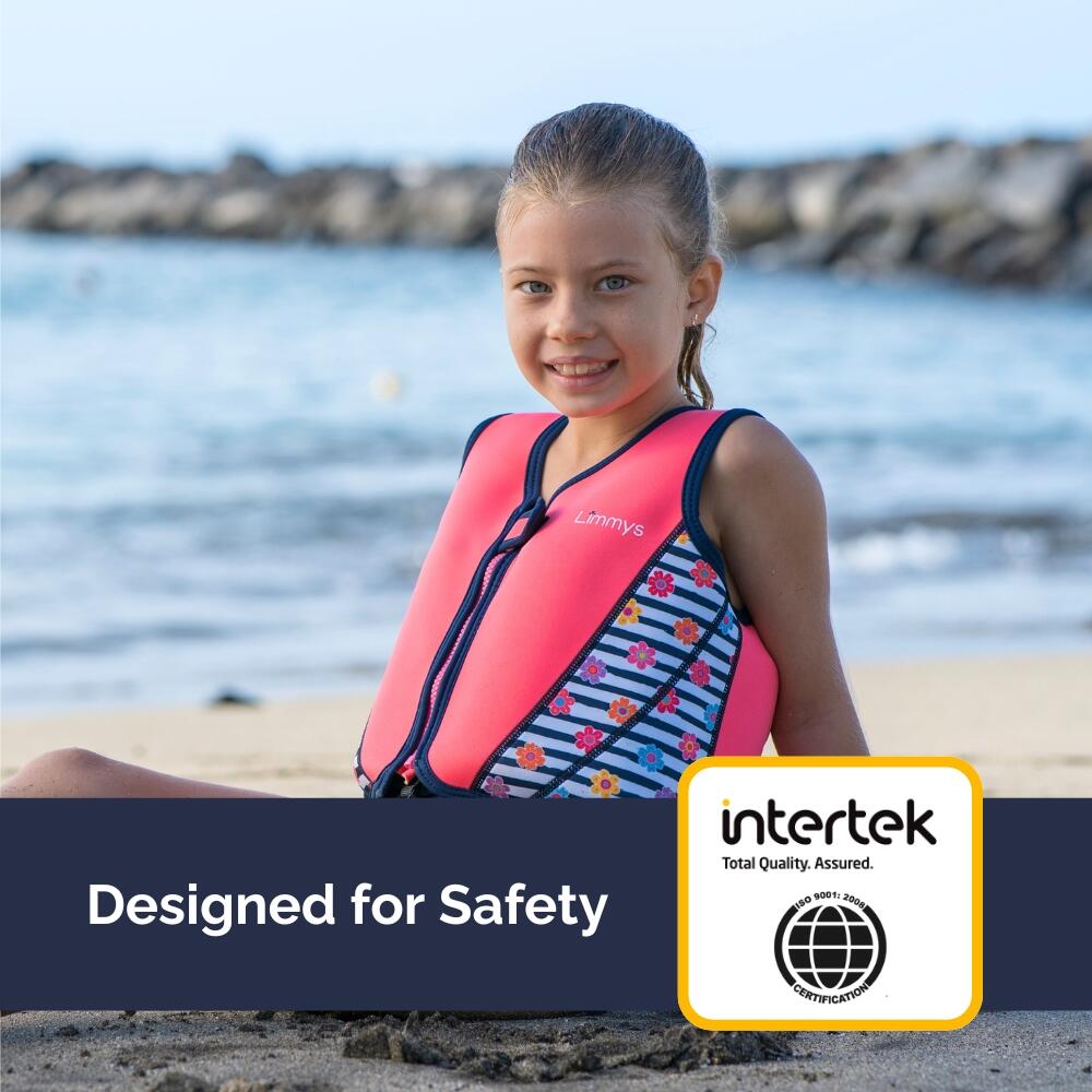 Limmys Premium neopreen zwemvest  kinderen - trekkoord tas inbegrepen 5/8