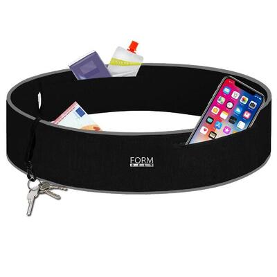 Marsupio running per smartphone. chiavi e oggetti di valore. Nero