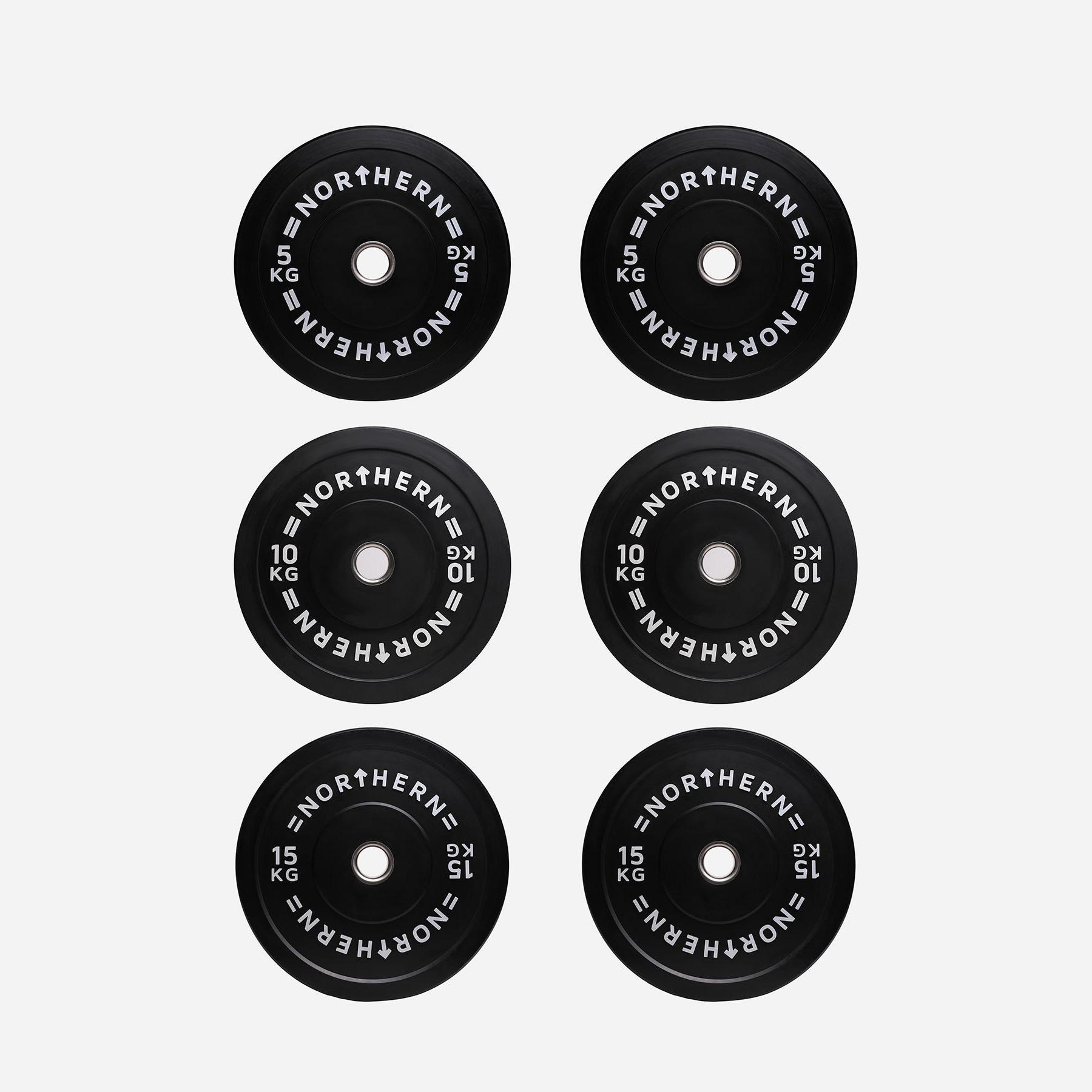 60KG Olympic Bumper Plates Set 2/7