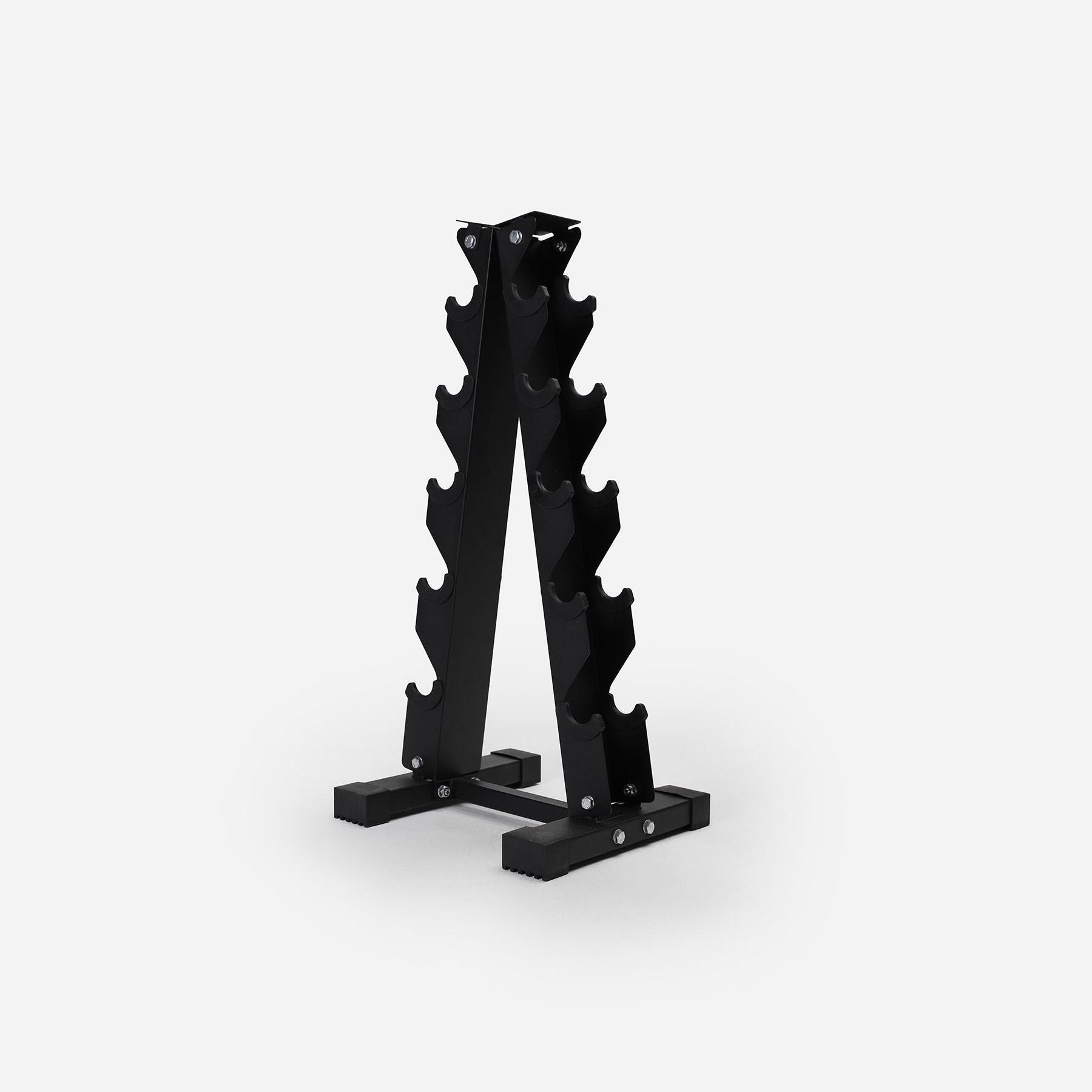 2.5/5/7.5/10KG/12.5kg Hex Dumbbell Set + 5 Tier A-Frame Storage Holder Rack 3/7