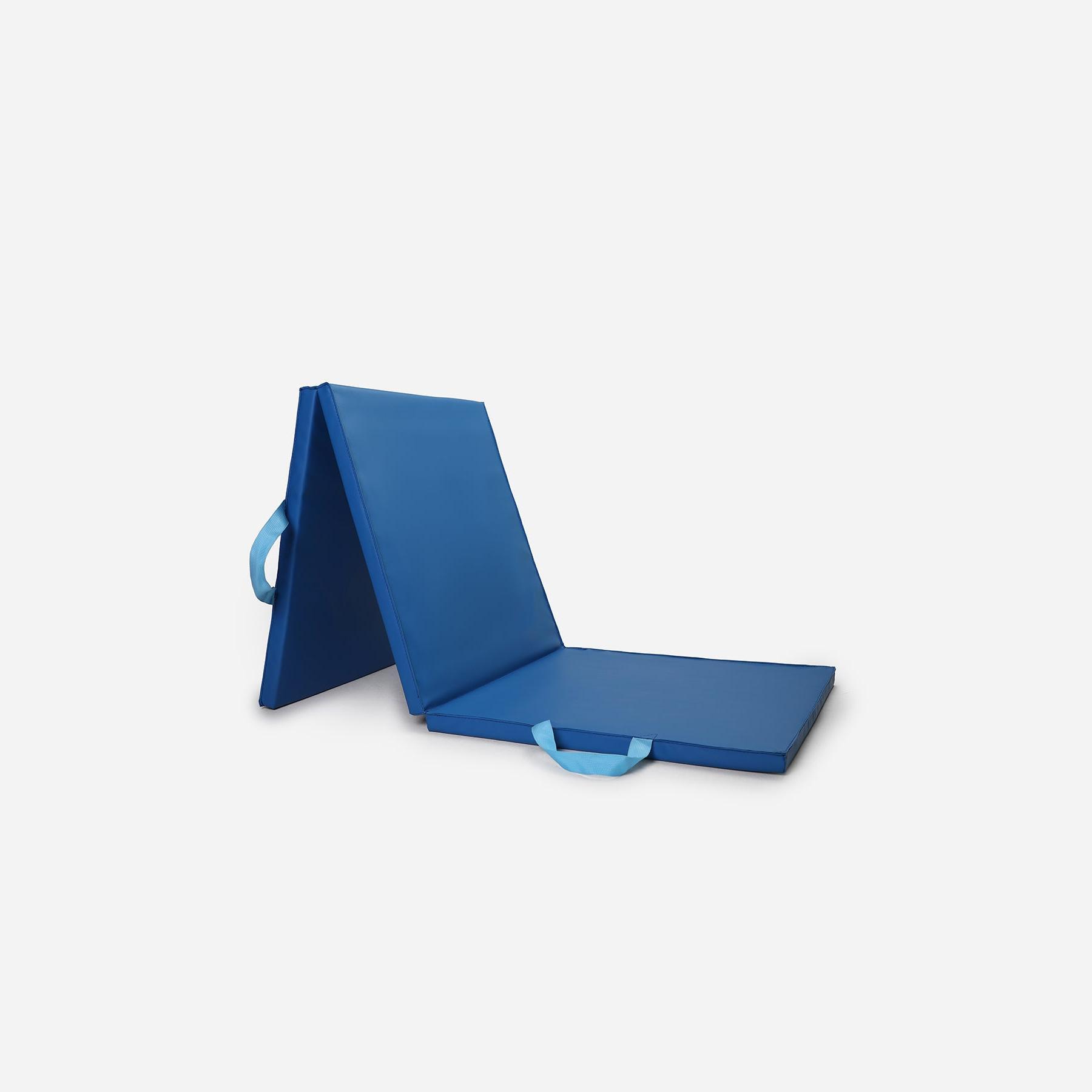 NORTHERN Yoga Mat Tri-Folding Fitness Pilates Non Slip 3 Panel Mat - Blue