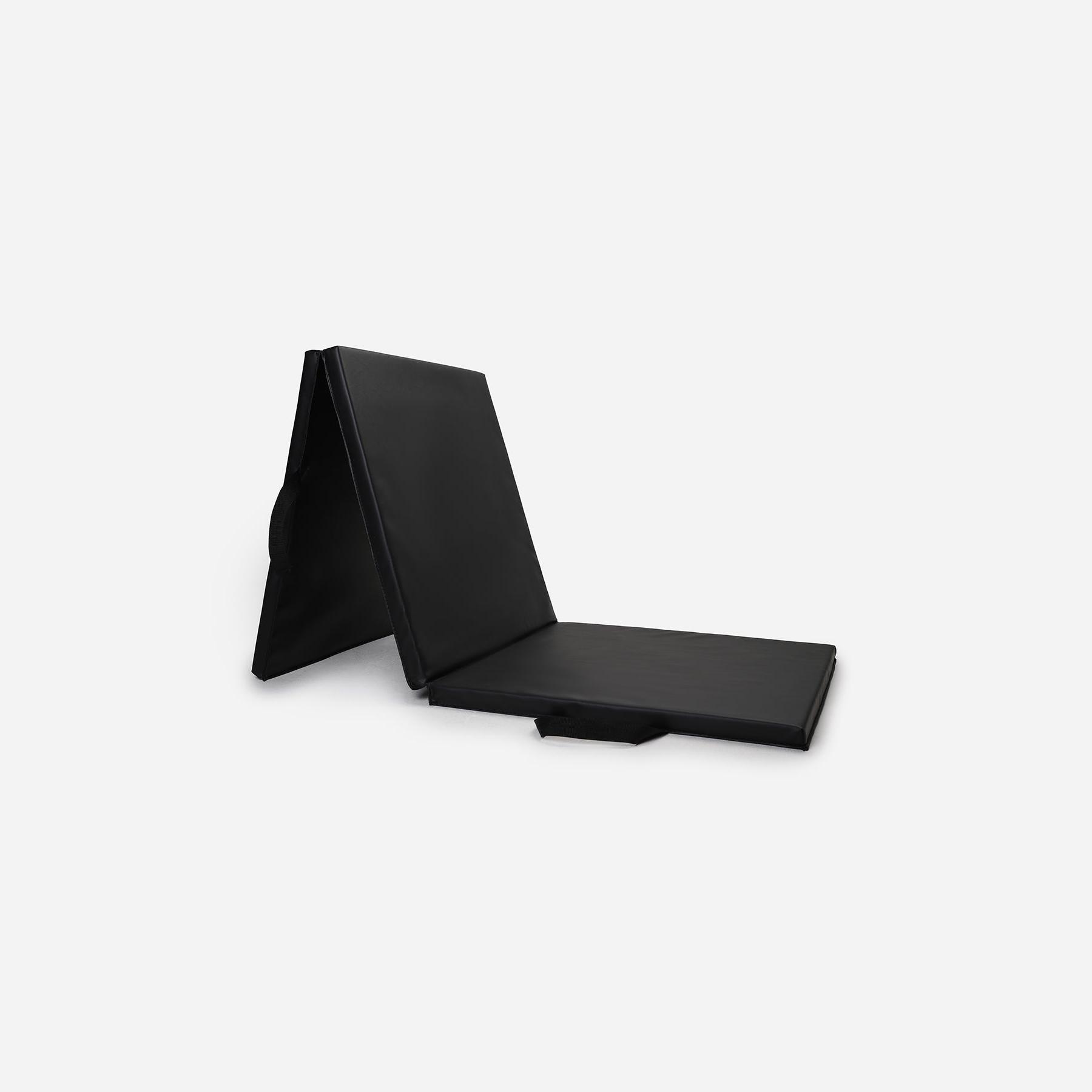 NORTHERN Yoga Mat Tri-Folding Fitness Pilates Non Slip 3 Panel Mat - Black