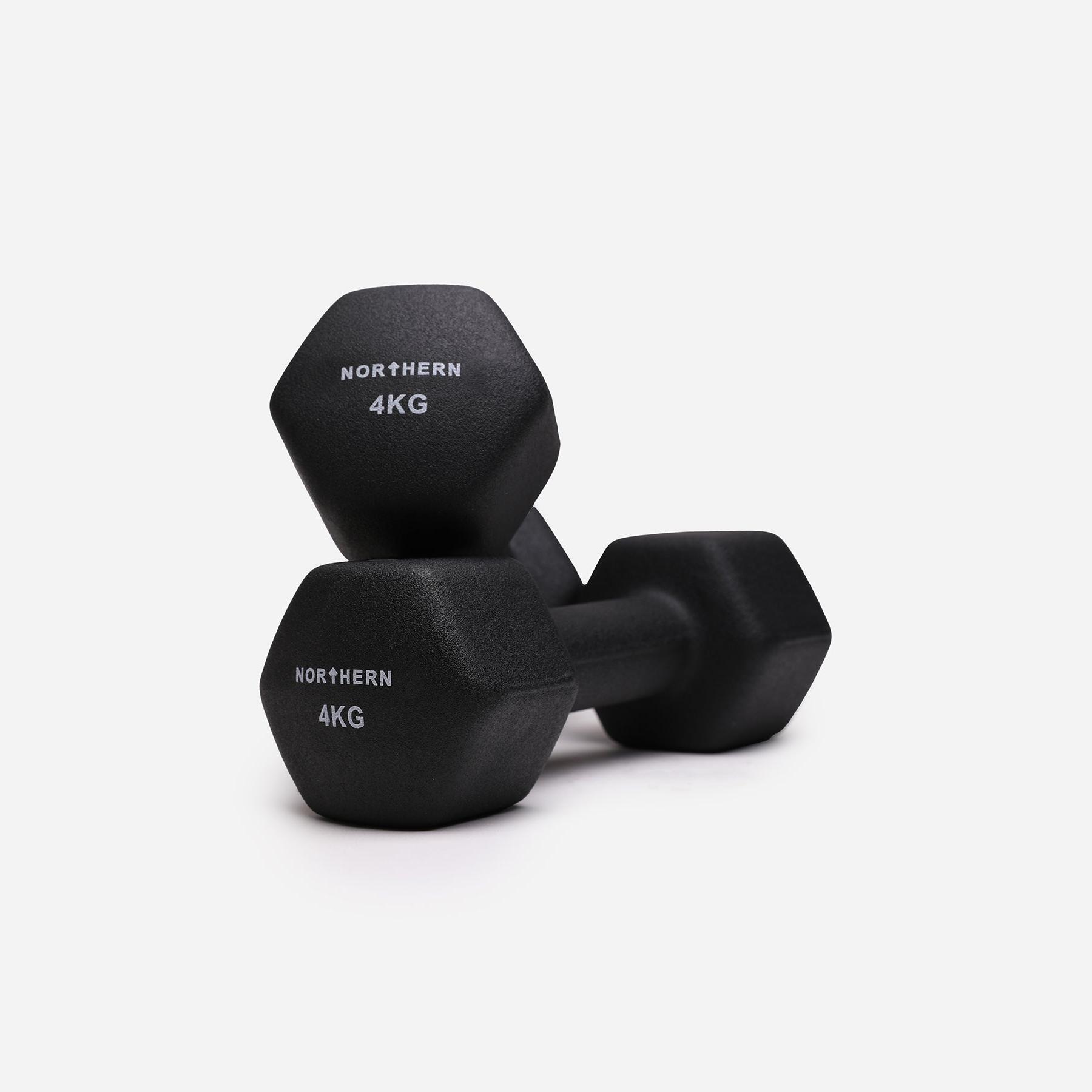 NORTHERN Neoprene Hex Dumbbells - 2 x 4KG